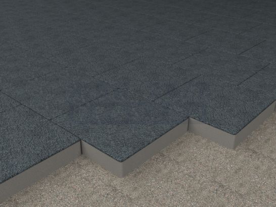 Квадрат 400x400x80 (черный гранит)-укладка